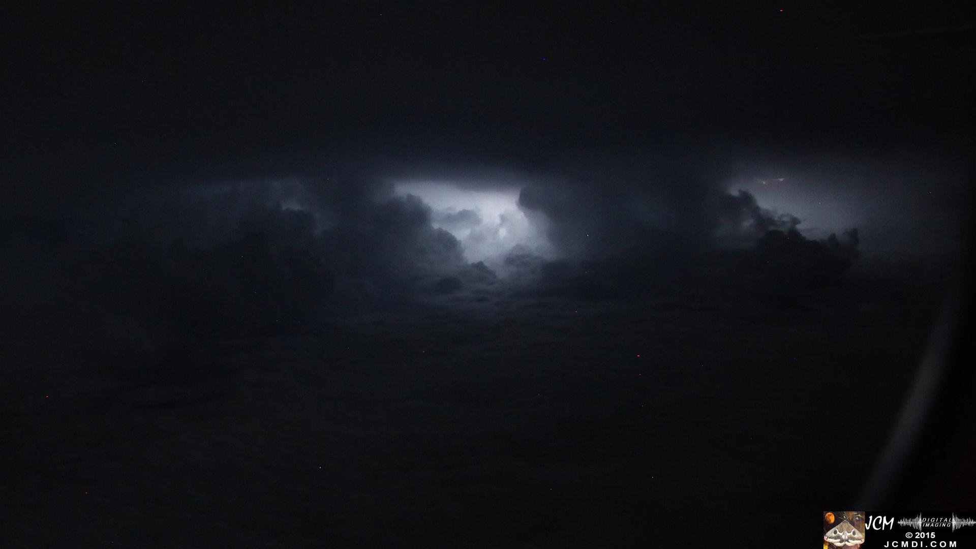 Cloud lightning from aircraft window � BNA to LAX 7-28-2015 hand-held, Canon 5D Mk2